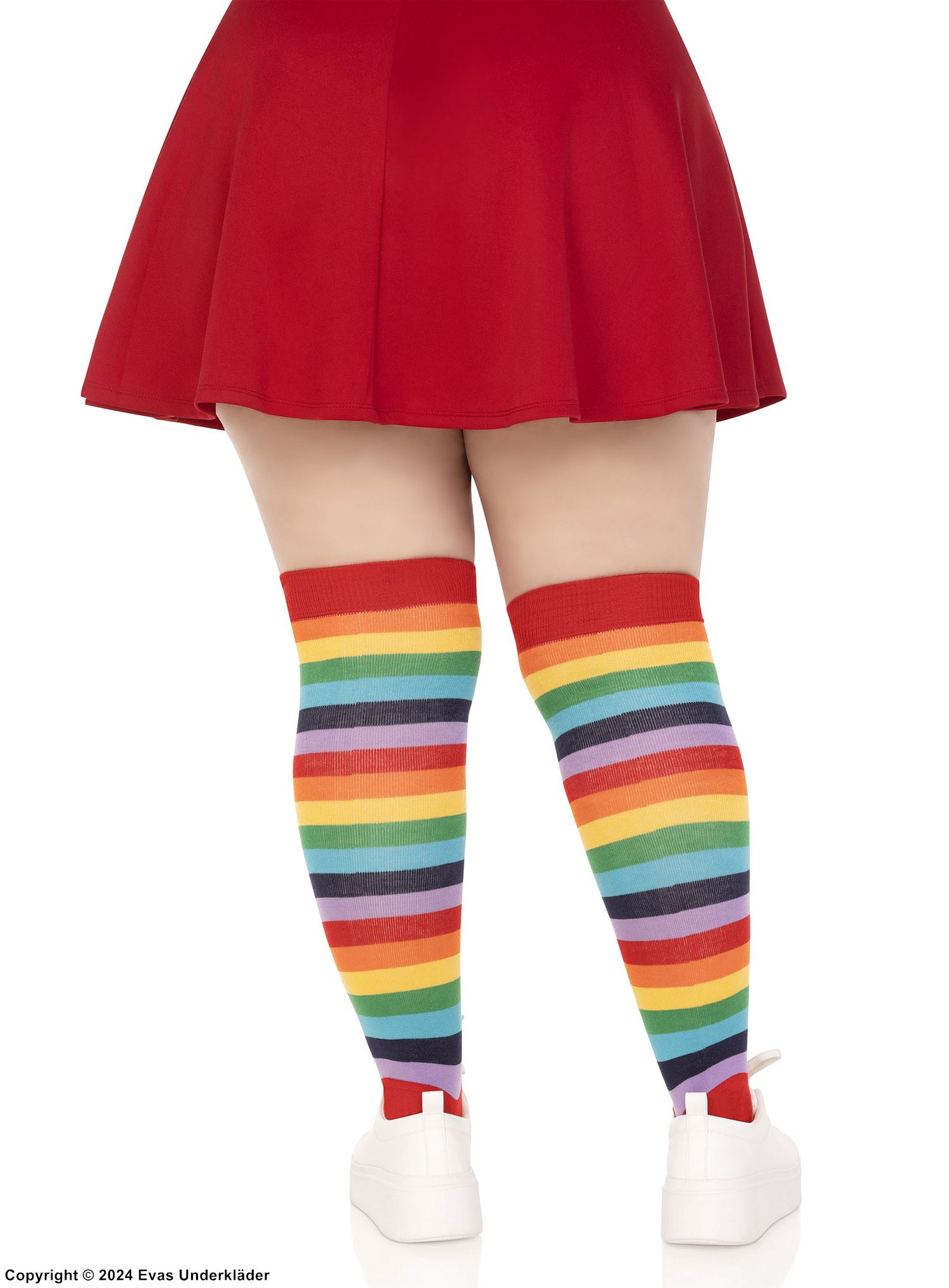 Stockings, bunte Streifen, Plus Size